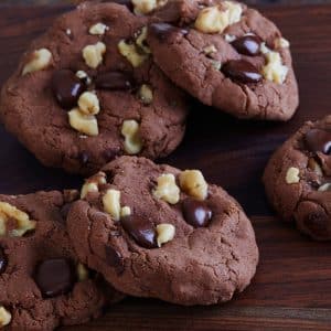 vegan chocolate chocolate chip cookies