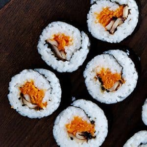 Vegan Sweet Potato Shiitake Sushi Rolls