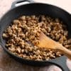 easy vegan tempeh sausage crumbles