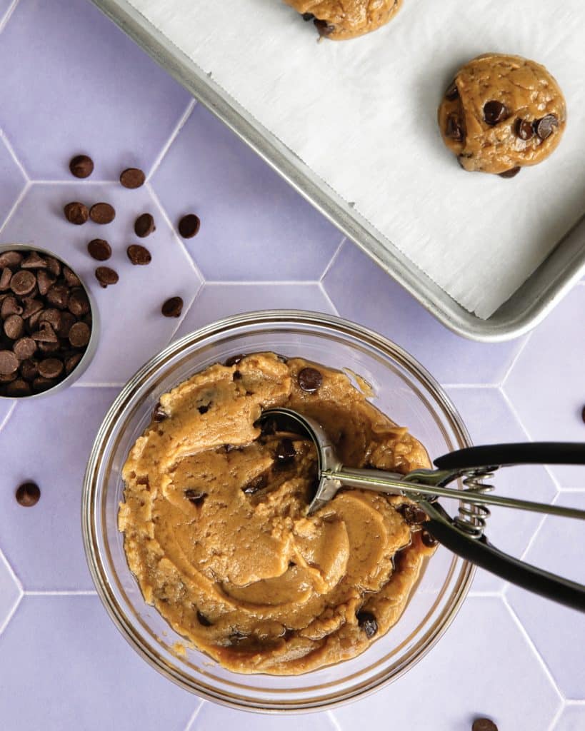 Vegan chocolate chip cookie dough
