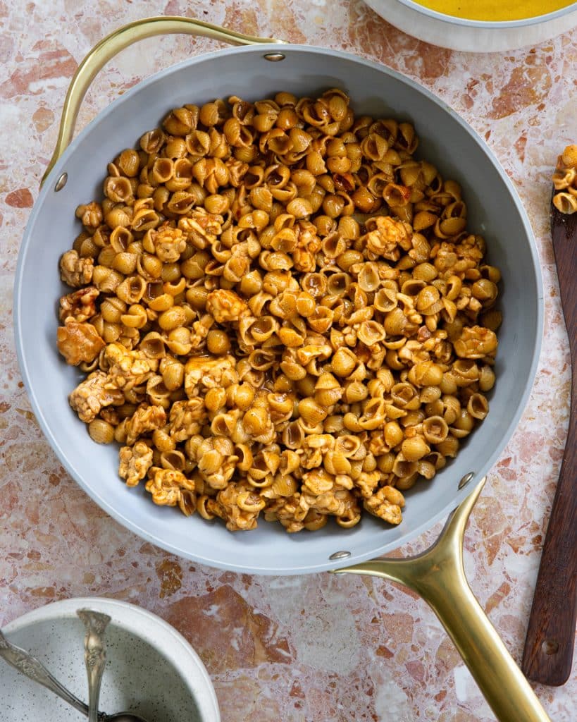 Tempeh helper from above before adding cheesy sauce