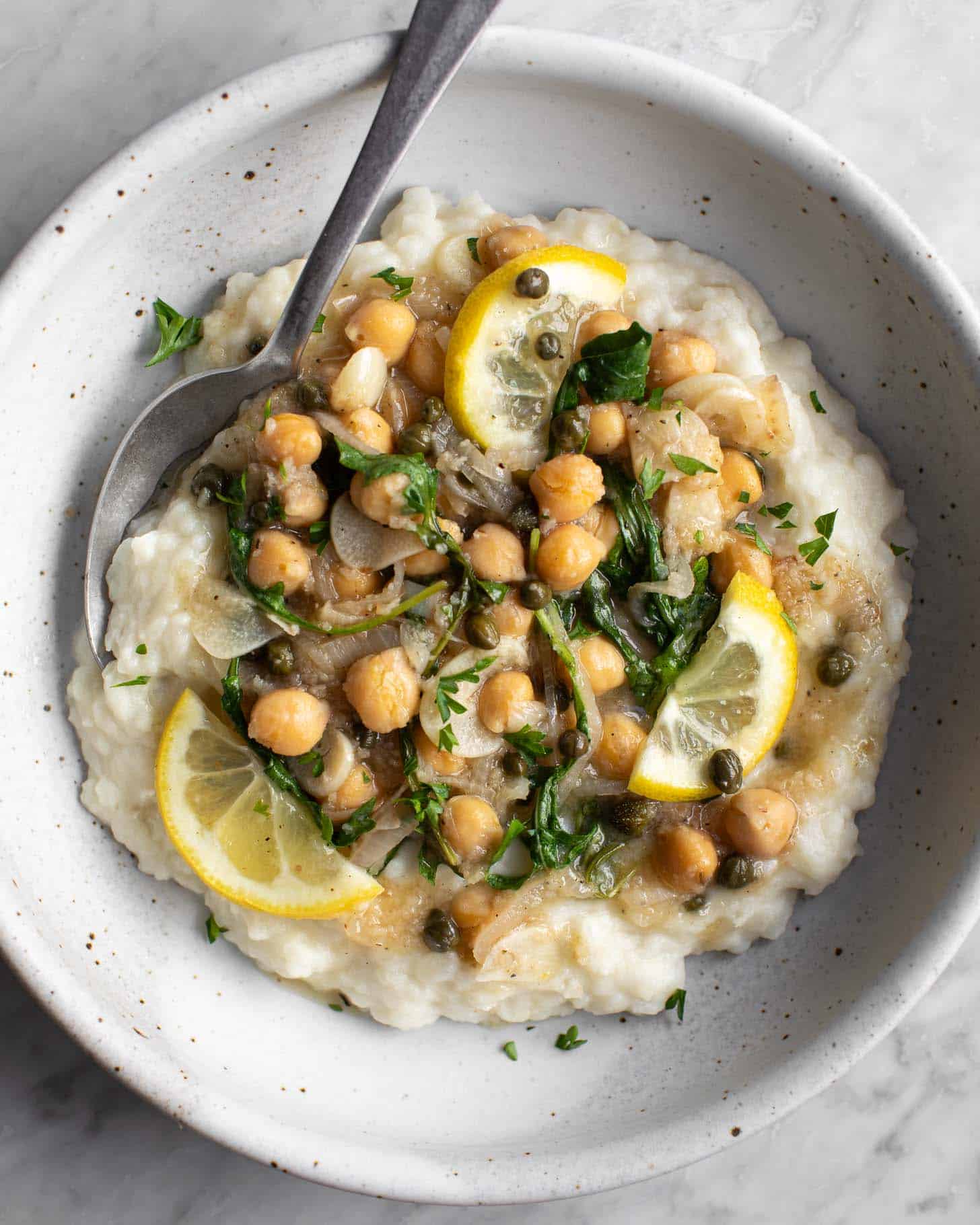 Vegan chickpea piccata recipe