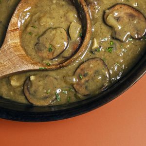 Easy mushroom gravy made with simple ingredients