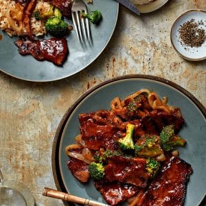 Seitan And Broccoli Stirfry With Pantry BBQ Sauce