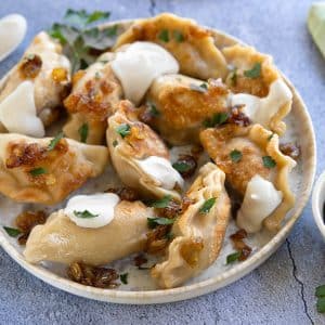 Vegan Potato Pierogi With Caramelized Onions