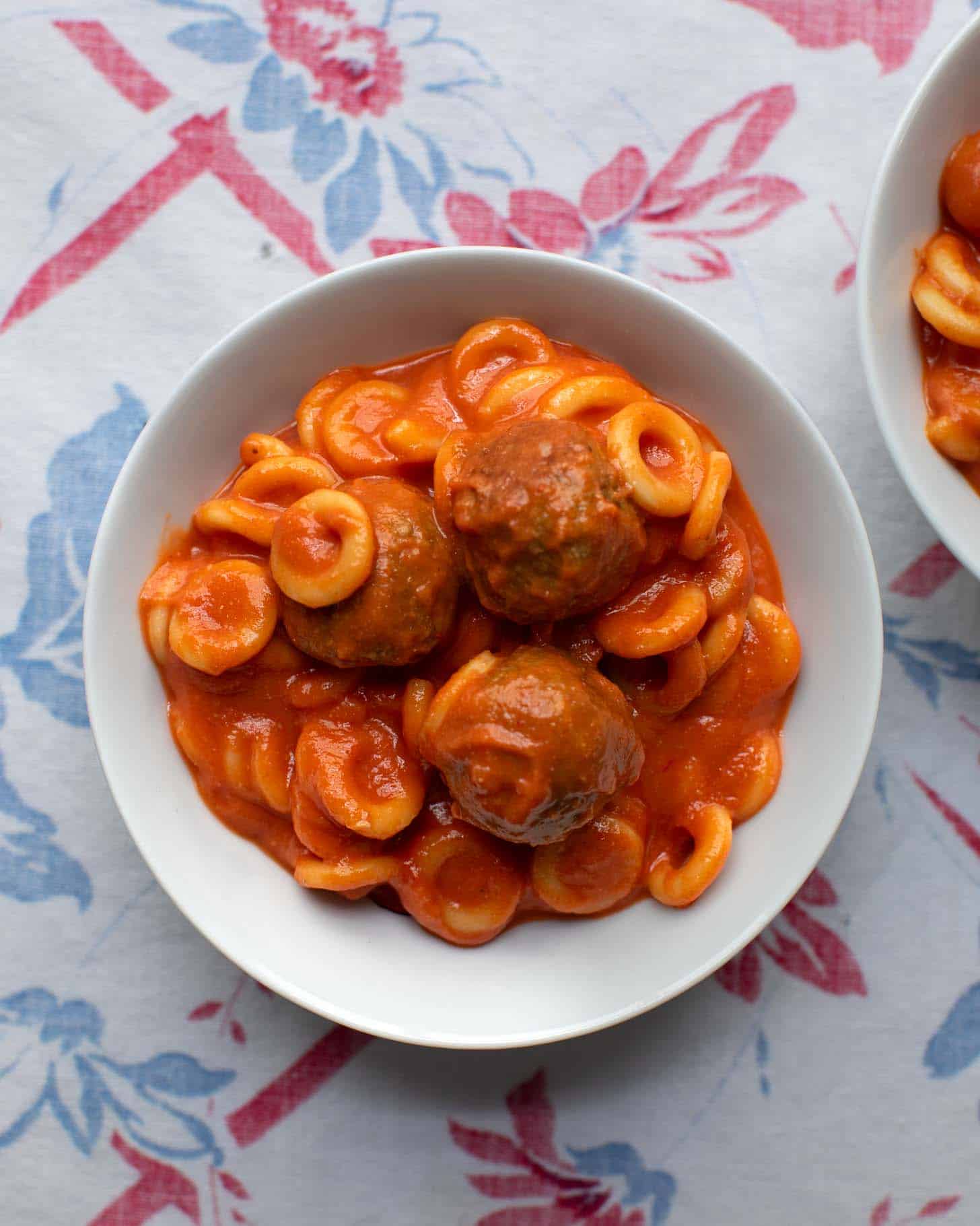 Vegan Spaghettios - Spaghetti-Nos With Mini Lentil Meatballs