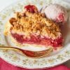 Vegan strawberry rhubabr pie