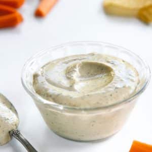 Vegan Ranch Dip recipe that is extra thick and creamy
