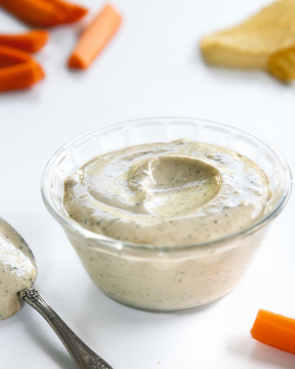 Vegan Ranch Dip recipe that is extra thick and creamy