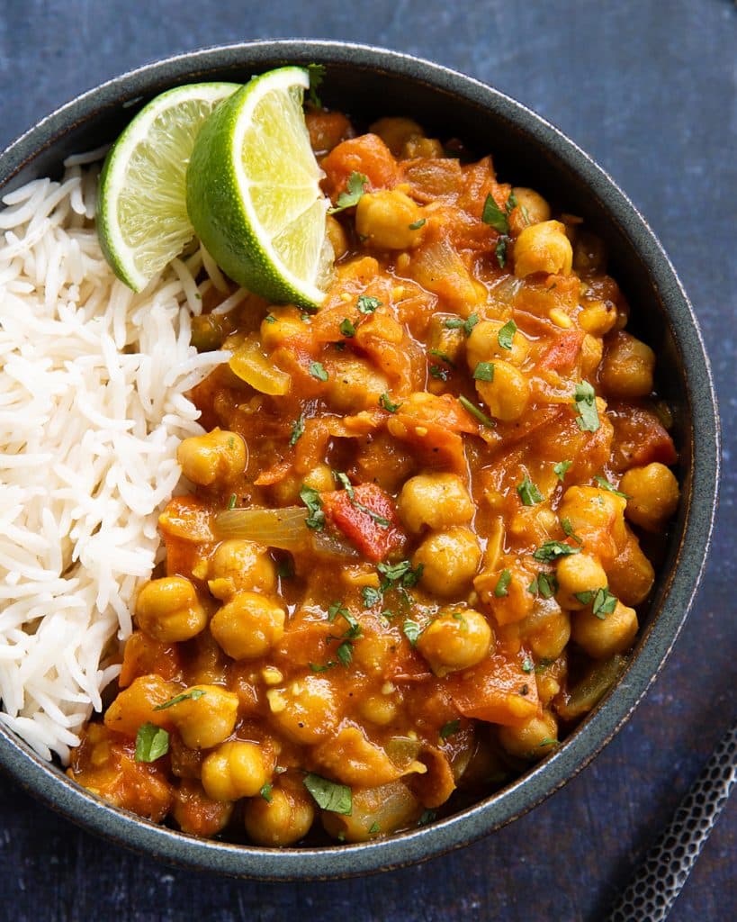 easy vegan chana masala recipe with rice