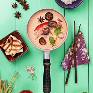 Vegan mushroom hot pot