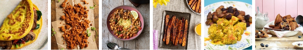 Vegan brunch collage