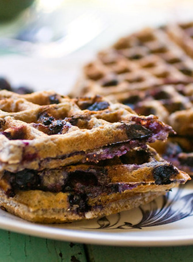 BlueberryOatmealWaffles