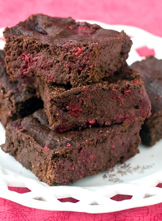 RaspberryTruffleBrownies