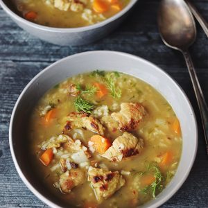 Vegan Chick’n & Rice Soup