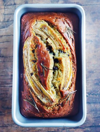 Vegan Rosemary Chocolate Chip Banana Bread