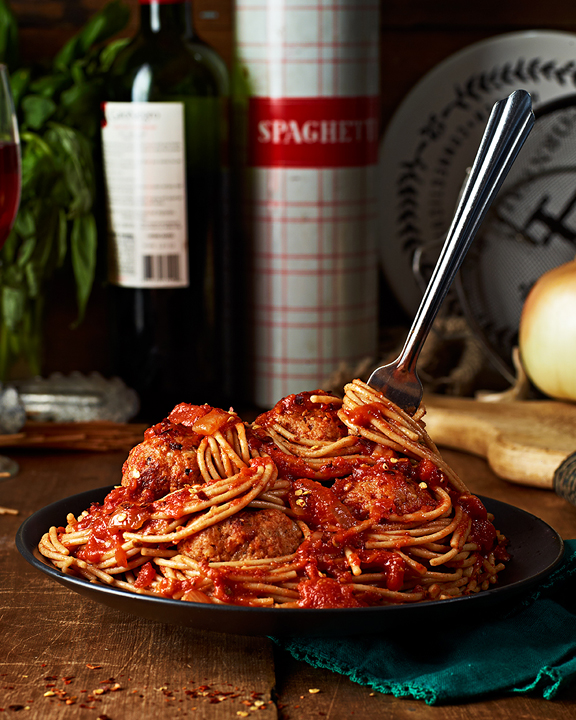 Tempeh Meatballs & Spaghetti