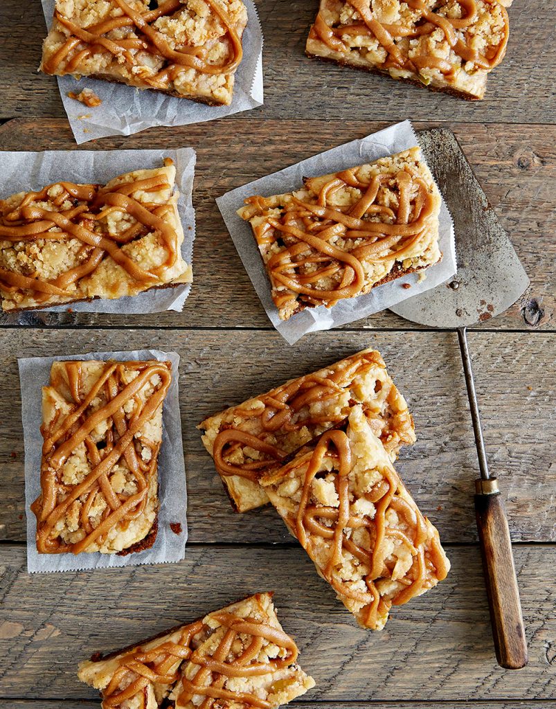 Apple Peanut Butter Caramel Bars