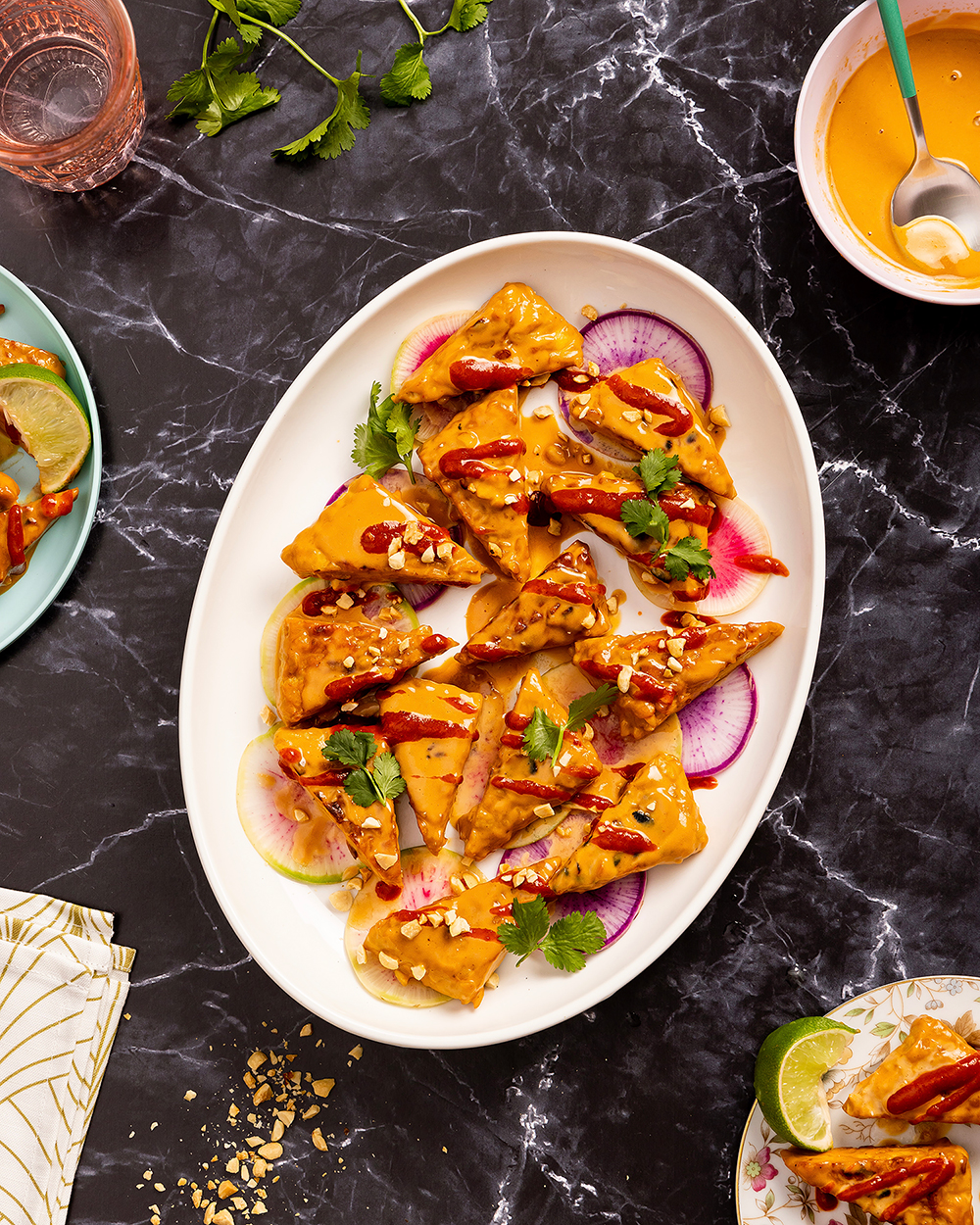 Peanut Lime Tempeh Wingz