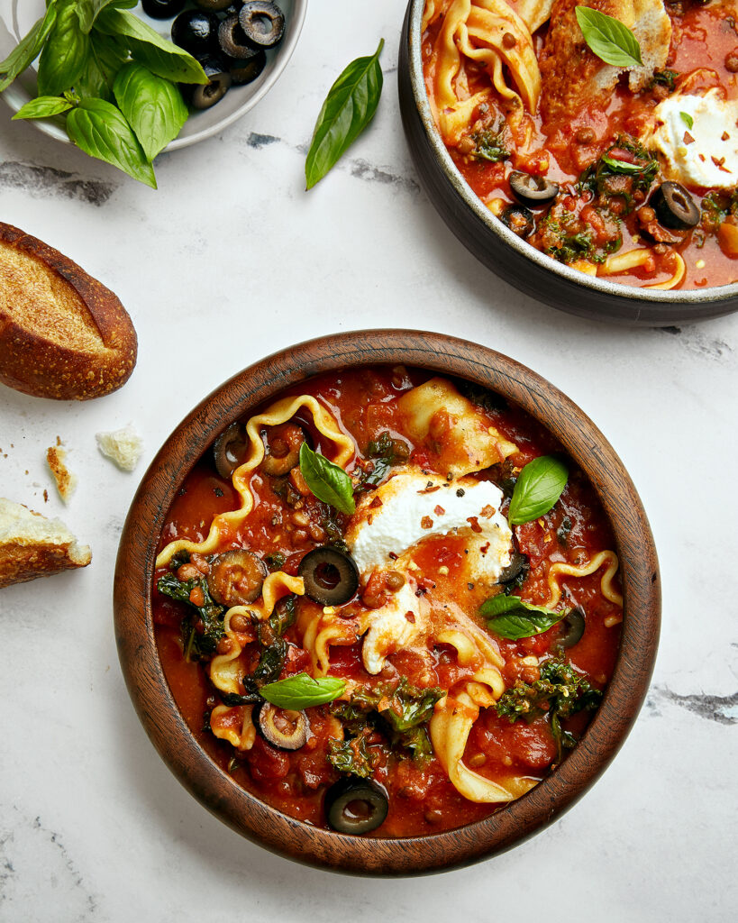 Lasagna Bolognese Stew With Olives & Kale