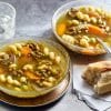 Mushroom Lentil Noodle Soup