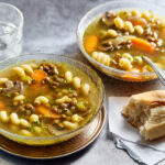Mushroom Lentil Noodle Soup