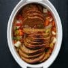 Easy seitan roast with sundried tomatoes and vegetables