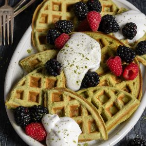Vegan Matcha Waffles