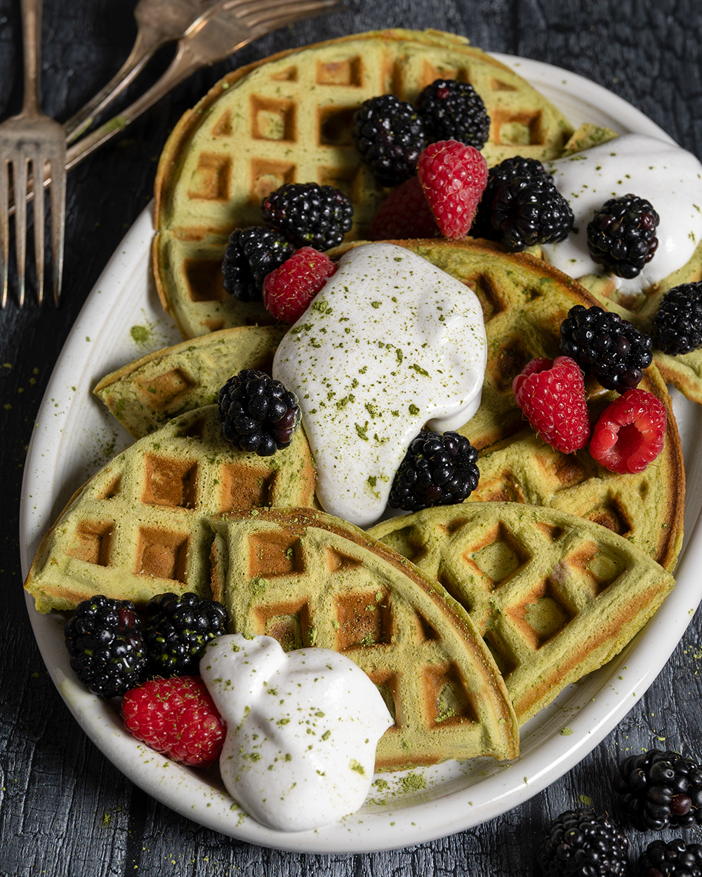 Vegan Matcha Waffles