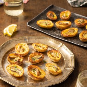 Vegan oysters made out of potatoes