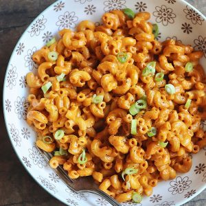 Vegan macaroni and cheese made without cashews