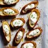 Vegan sour cream and onion potato skins