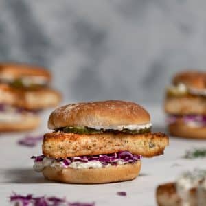 Vegan tofu fish sandwich that is quick and easy