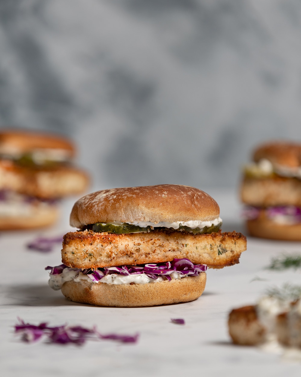 Vegan tofu fish sandwich that is quick and easy