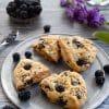 Blackberry Lavender Scones. Easy, vegan and quick.