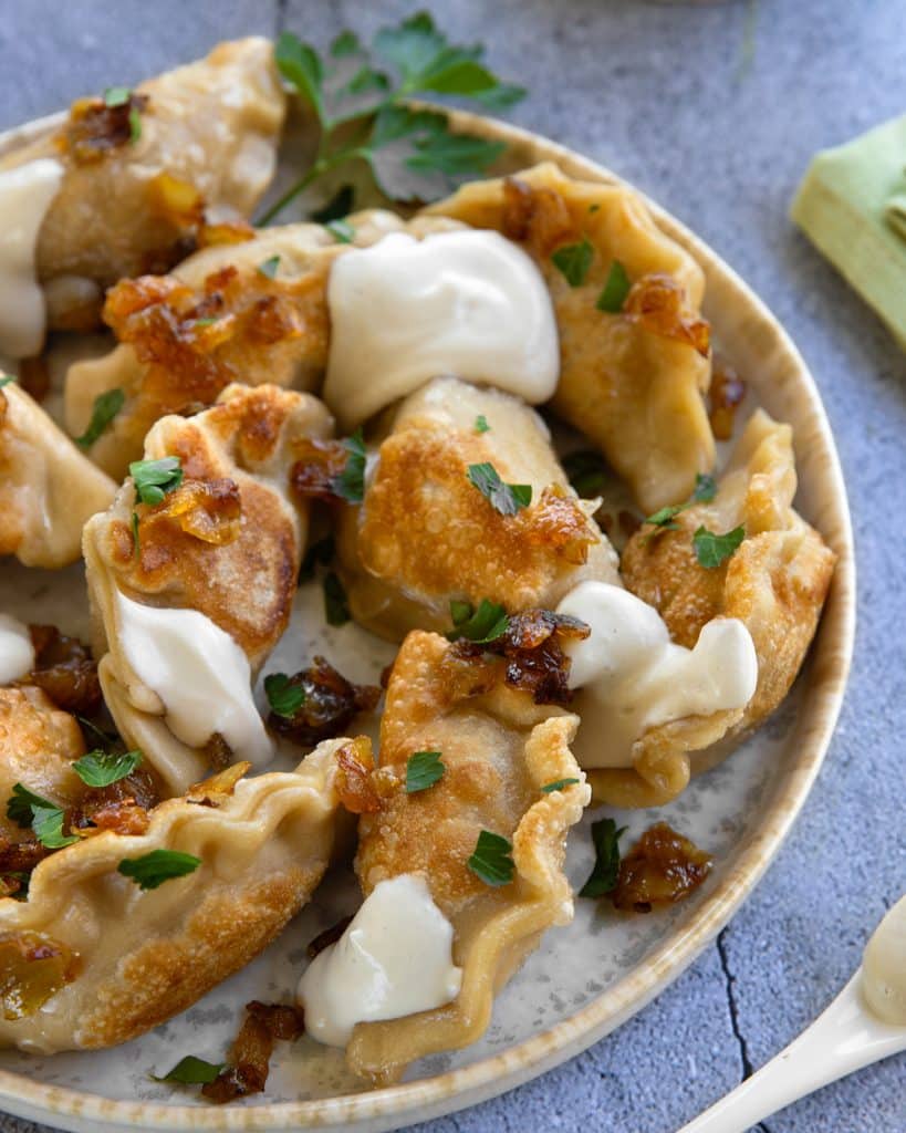Vegan potato pierogi