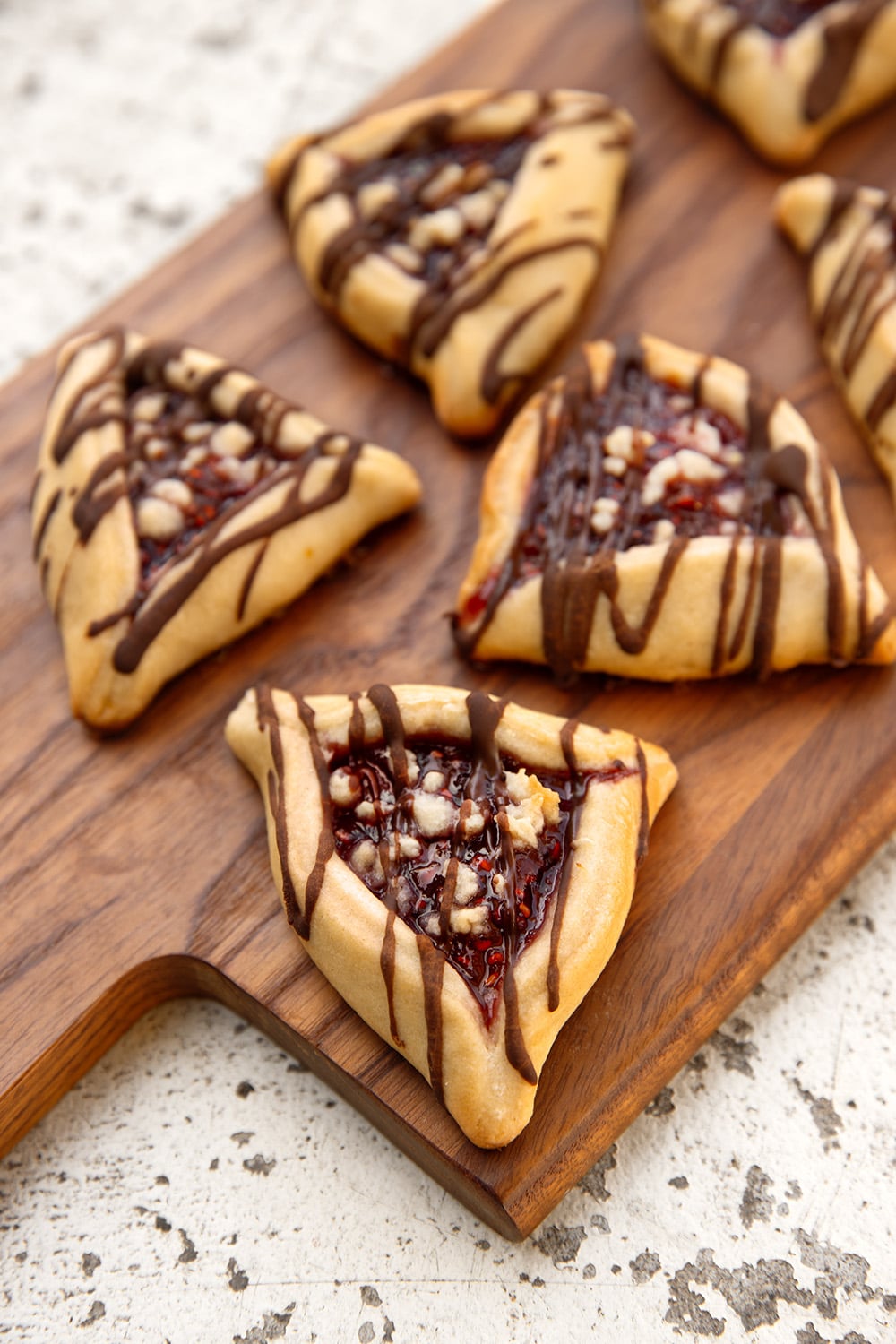 Raspberry Crumble Hamantaschen With Chocolate Drizzle 2