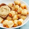 Snuggy Bunnies. Vegan pigs in a blanket made with smoky baby carrots