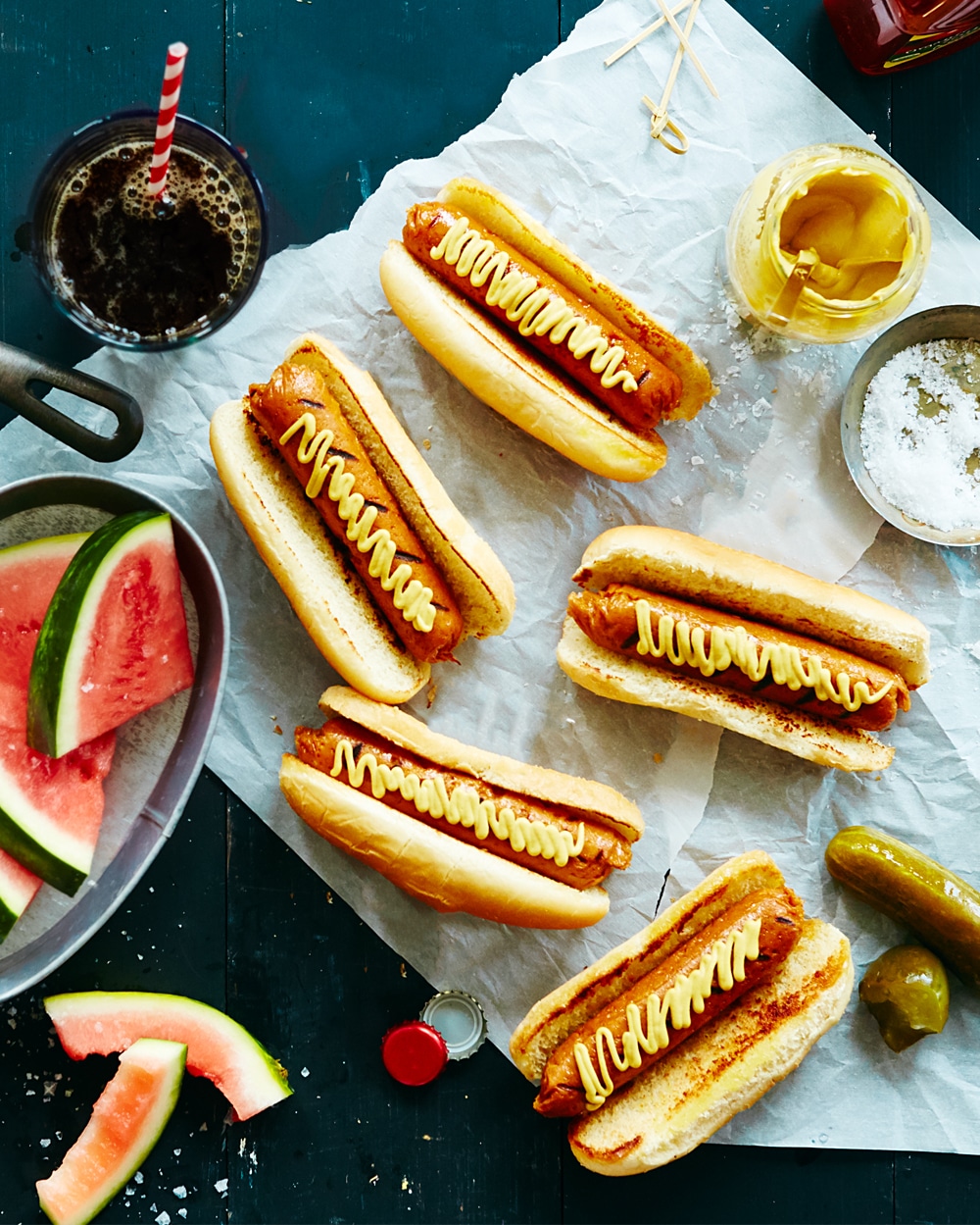 Homemade vegan hot dogs made with seitan and tofu