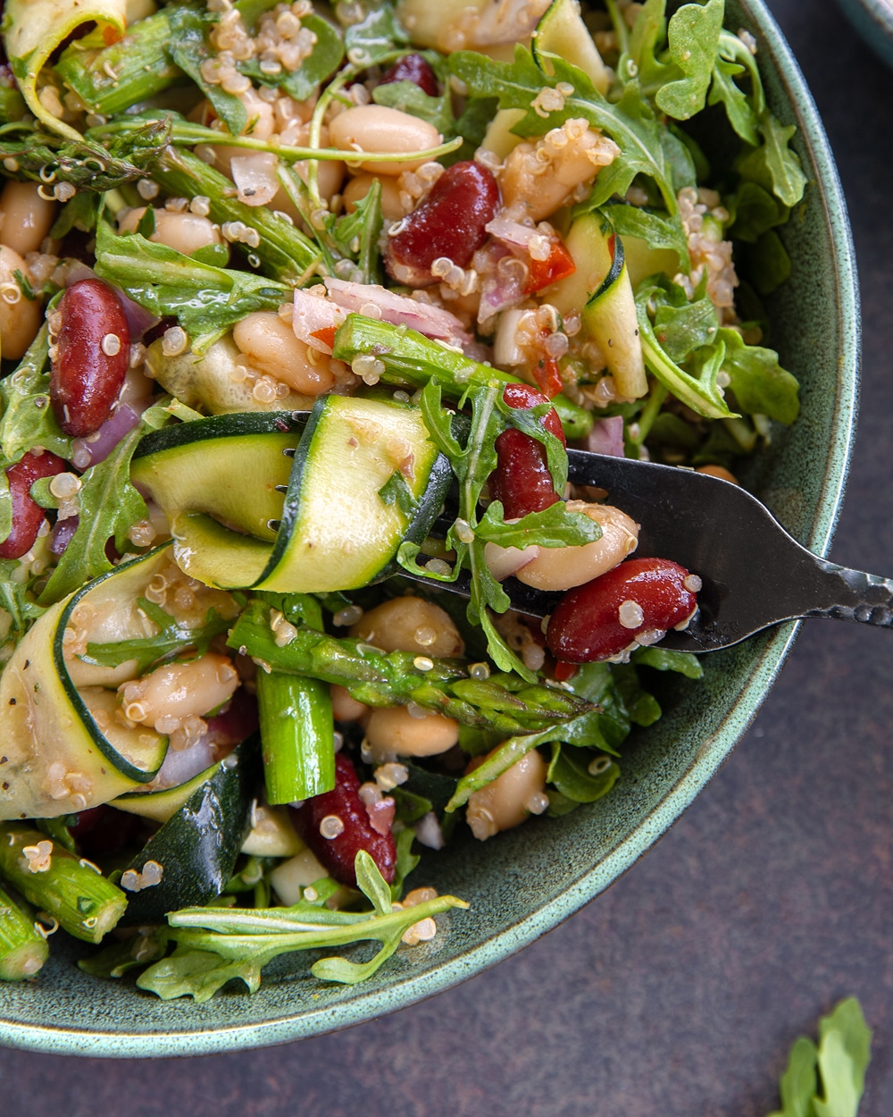 Best Vegan Bean Salad - dense protein bean salad