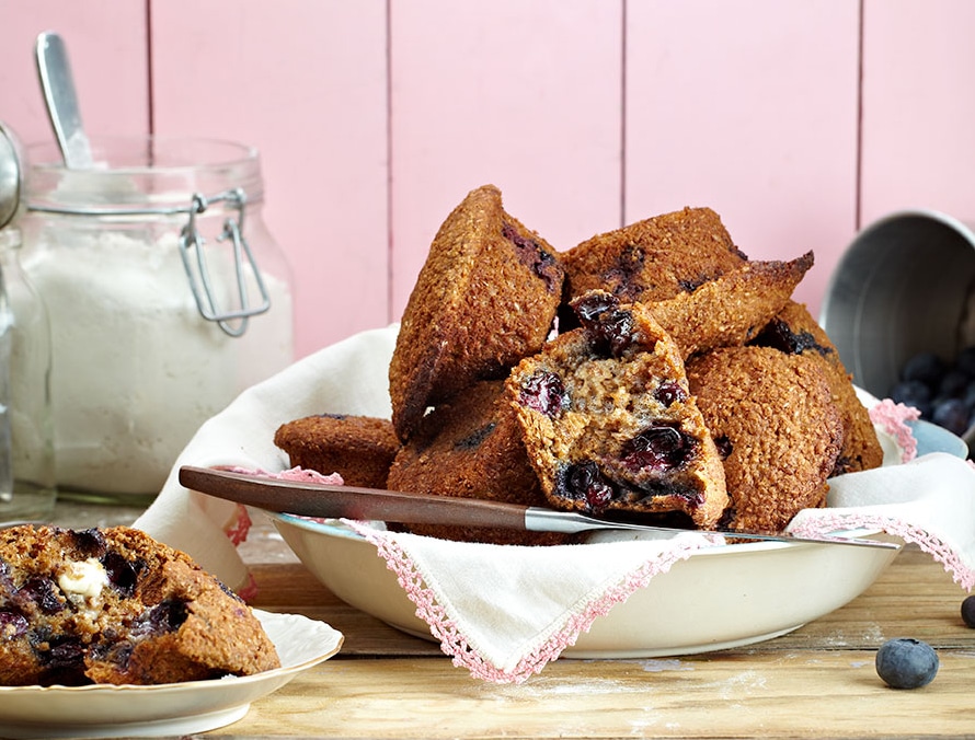 Vegan Blueberry Maple Bran Muffins