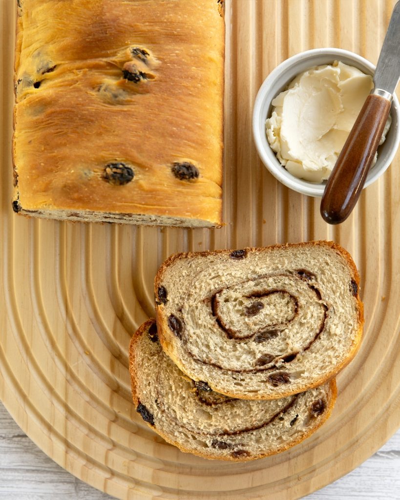 Vegan Cinnamon Raisin Swirl Bread