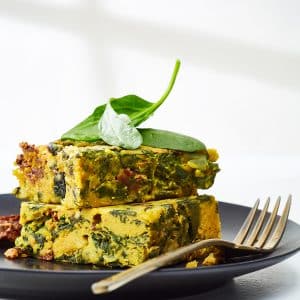 vegan gluten-free chickpea frittata made without soy