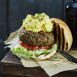 Vegan veggie burgers for the grill