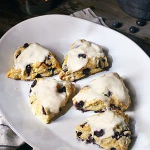 vegan blueberry meyer lemon scone