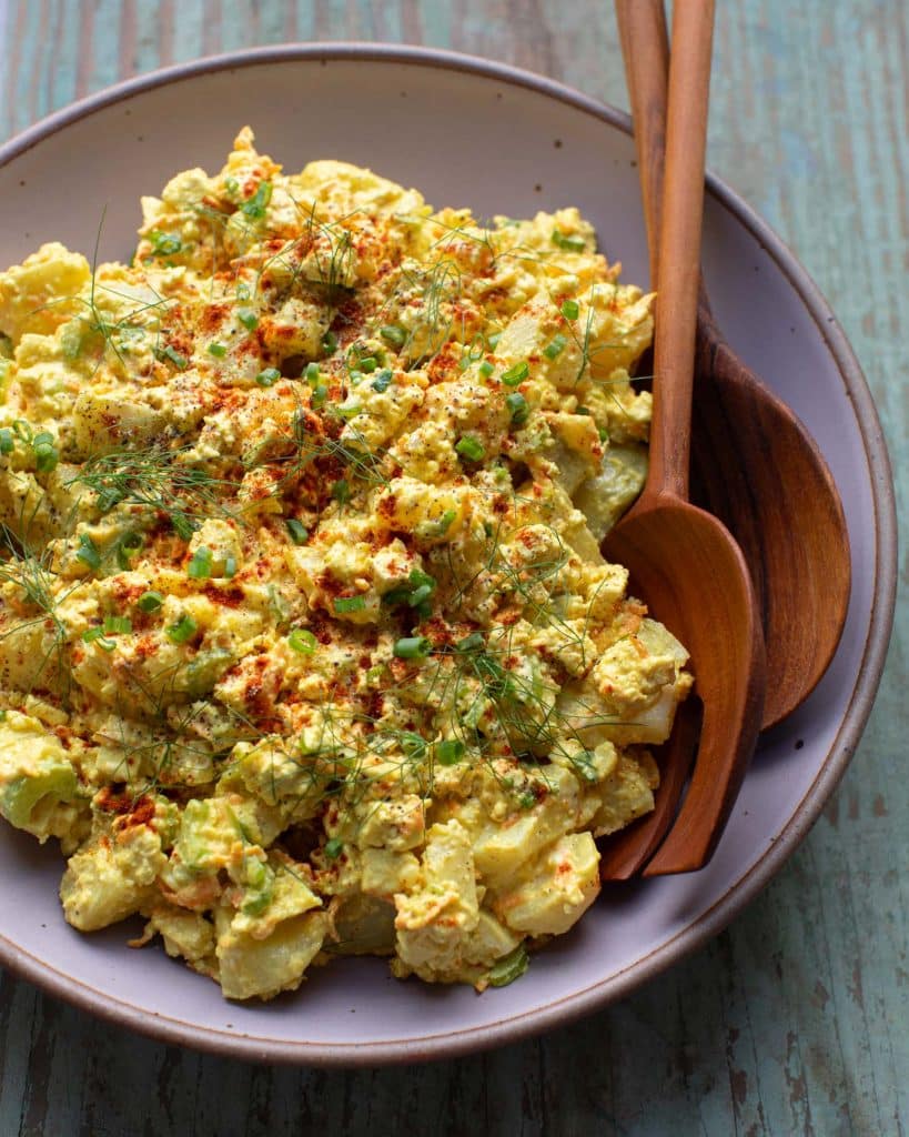 Vegan eggy potato salad recipe