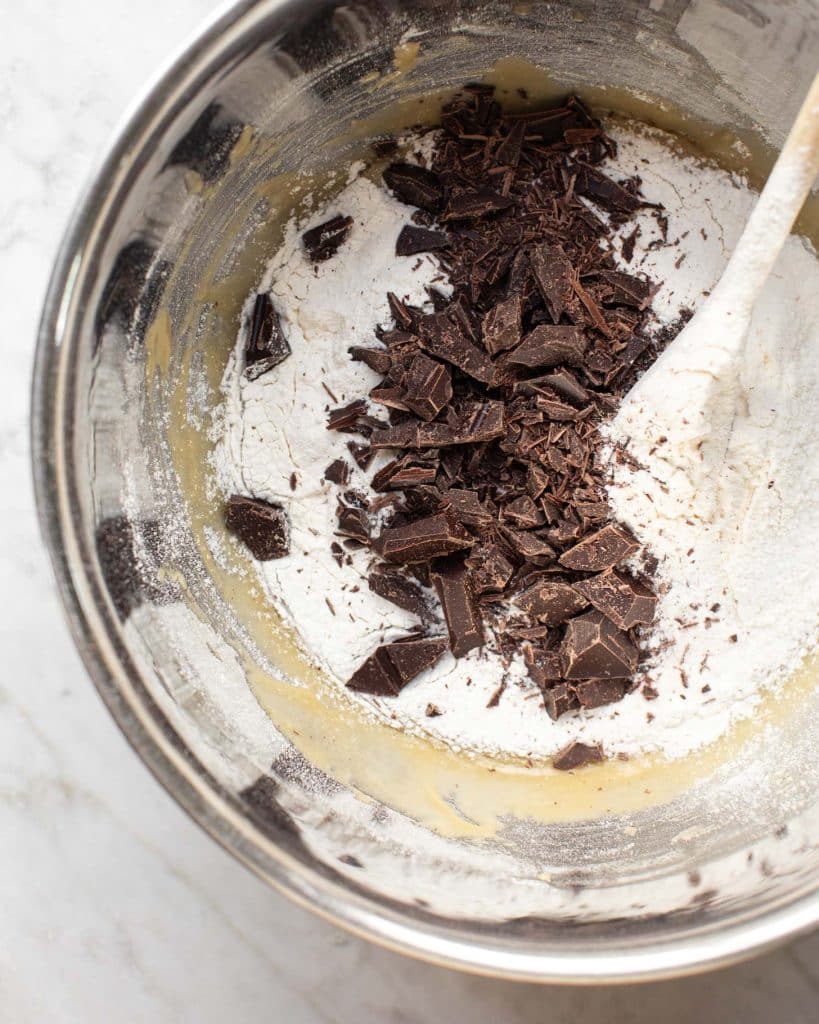 The olive oil chocolate chip cookies recipe coming together