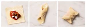 How to roll pizza roll wontons
