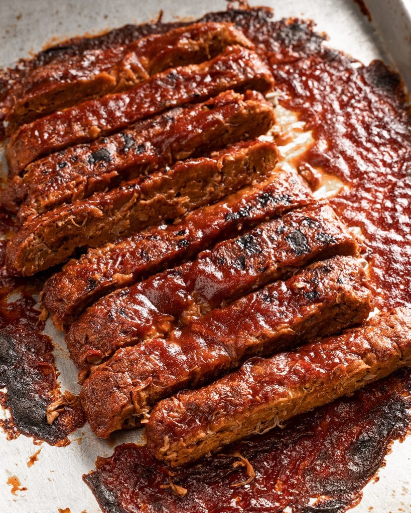 BBQ seitan ribs with jackfruit