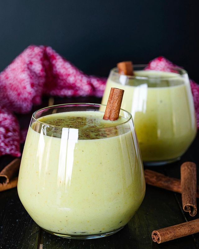 There are TWO vegan eggnog recipes on the site. One is oatmilk and coconut based. It’s nice for serving warm with rum. The other is avocado based and incredibly rich and unique, kinda like a milkshake. I think you should try them both.  #veganeggnog